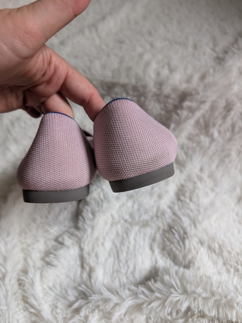 Rothy's The Point Petal Pink Ballet Flats Shoes Size 12 - Picture 3 of 6